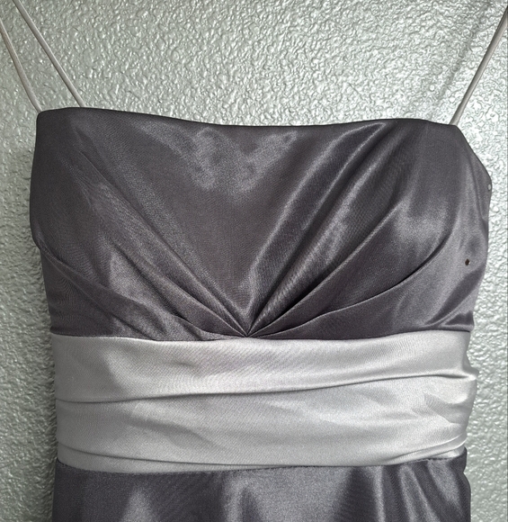 Vintage Gun Metal & Silver Formal Dress   Size 5/6 - Picture 8 of 13